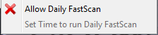 daily fastscan is disabled